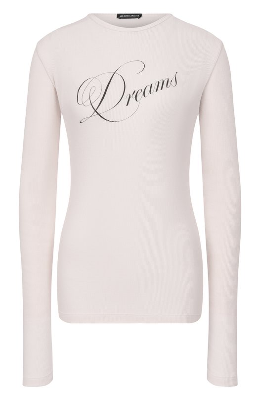 Хлопковый лонгслив Ann Demeulemeester B0013833/FA659 Кремовый B0013833/FA659
