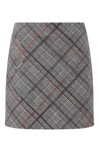 Шерстяная мини-юбка в клетку BRUNELLO CUCINELLI, арт. MA598G2745, фото 1