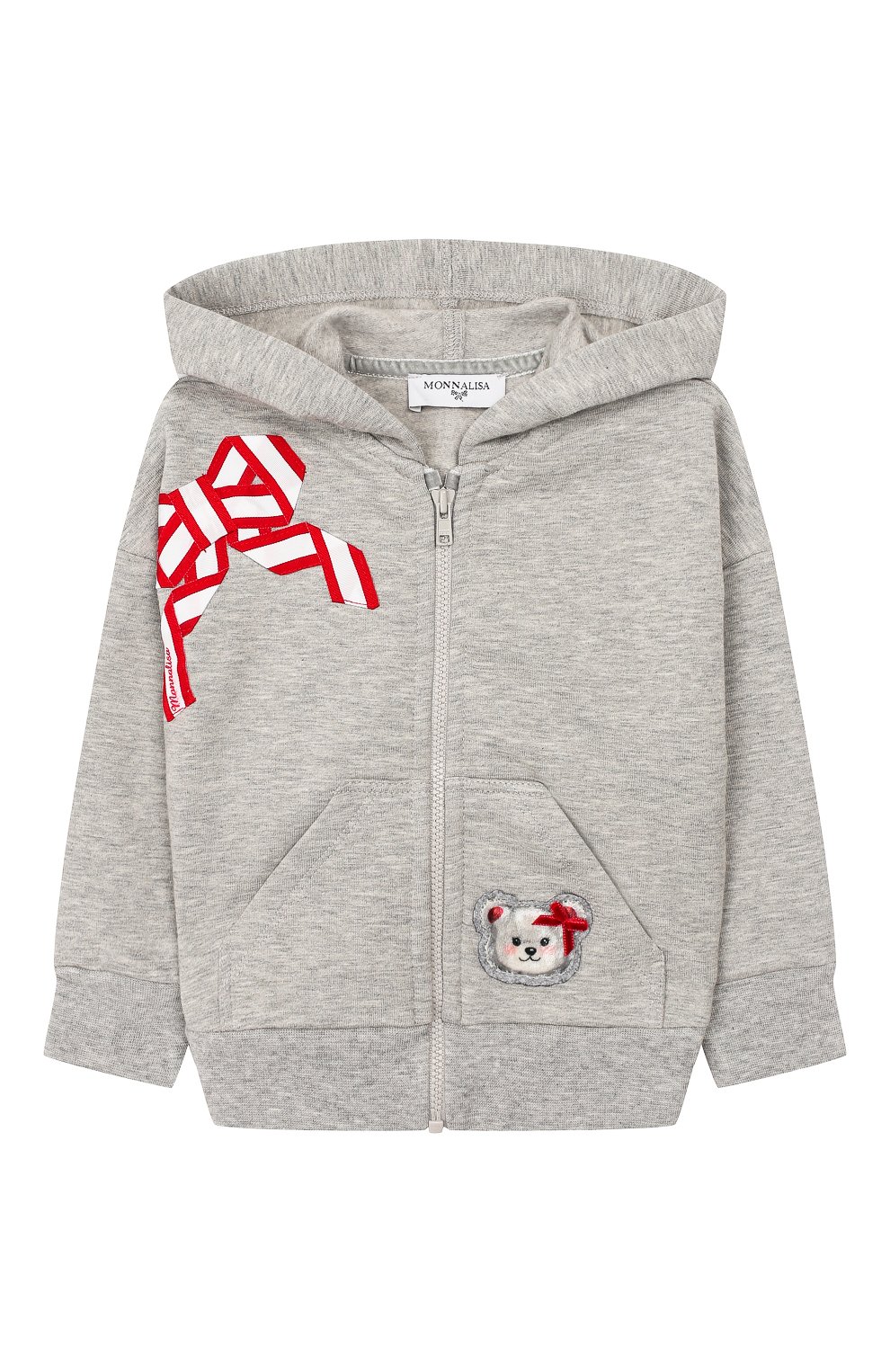 Хлопковая толстовка с капюшоном MONNALISA, арт. 394802AK, фото 1