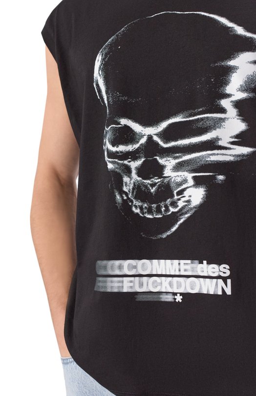 Хлопковая майка Comme des Fuckdown CFABM02005 Чёрный  CFABM02005 Фото 5