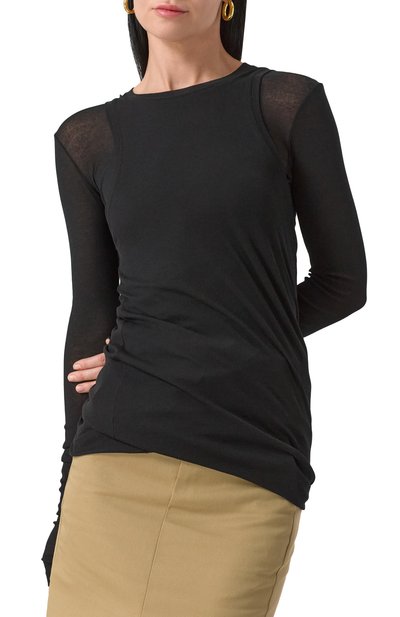 Хлопковый лонгслив JIL SANDER, арт. J02NH0012/J20249, фото 3