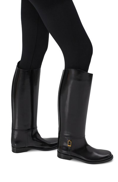 Кожаные сапоги julia SAINT LAURENT, арт. 850101/AAFUQ, фото 2