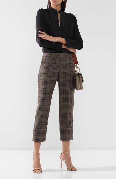 Брюки из смеси шерсти и хлопка BRUNELLO CUCINELLI, арт. MB519P7027, фото 2