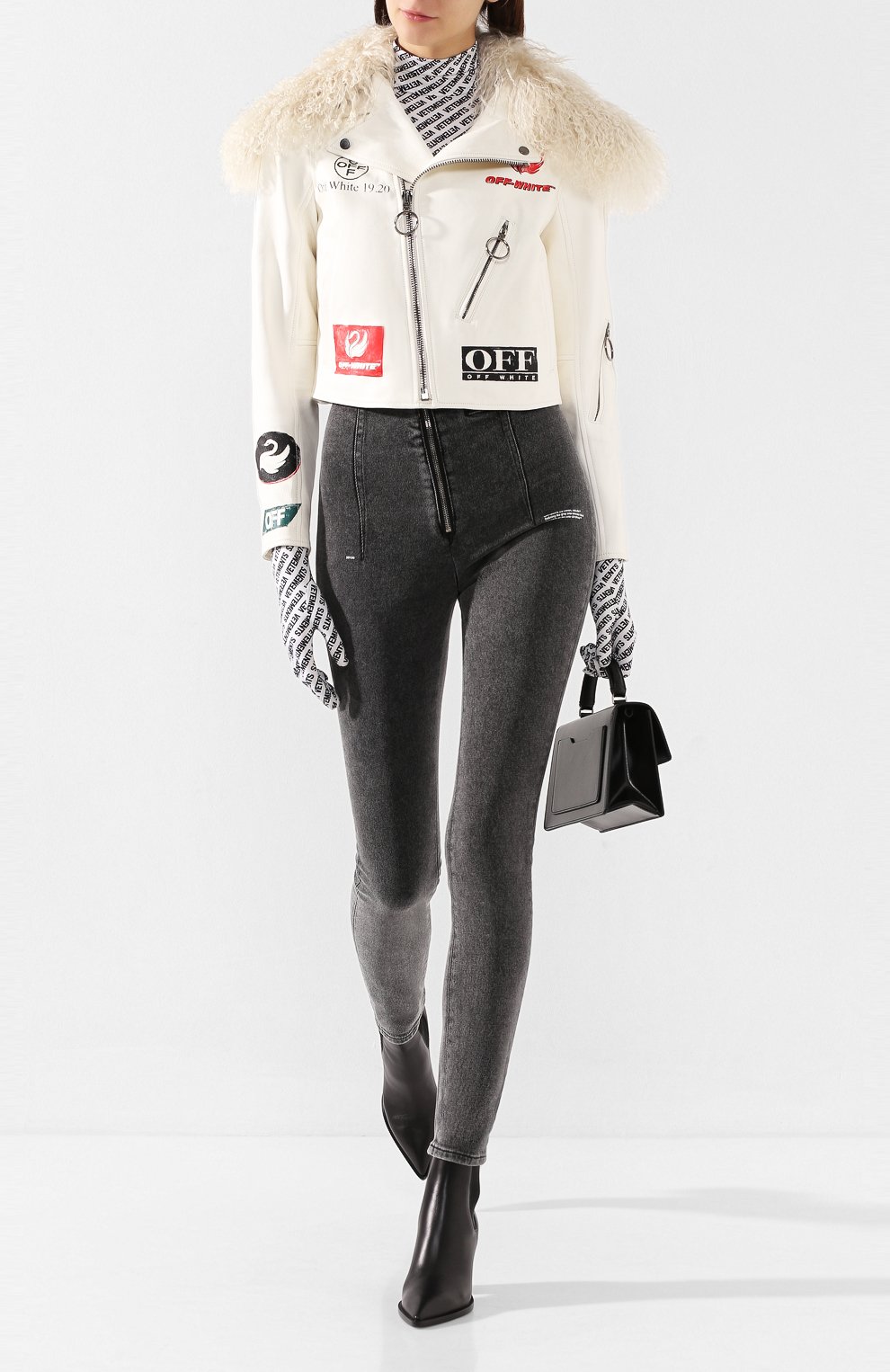 Кожаная куртка OFF-WHITE, арт. 0WJA019E19E900820288, фото 2