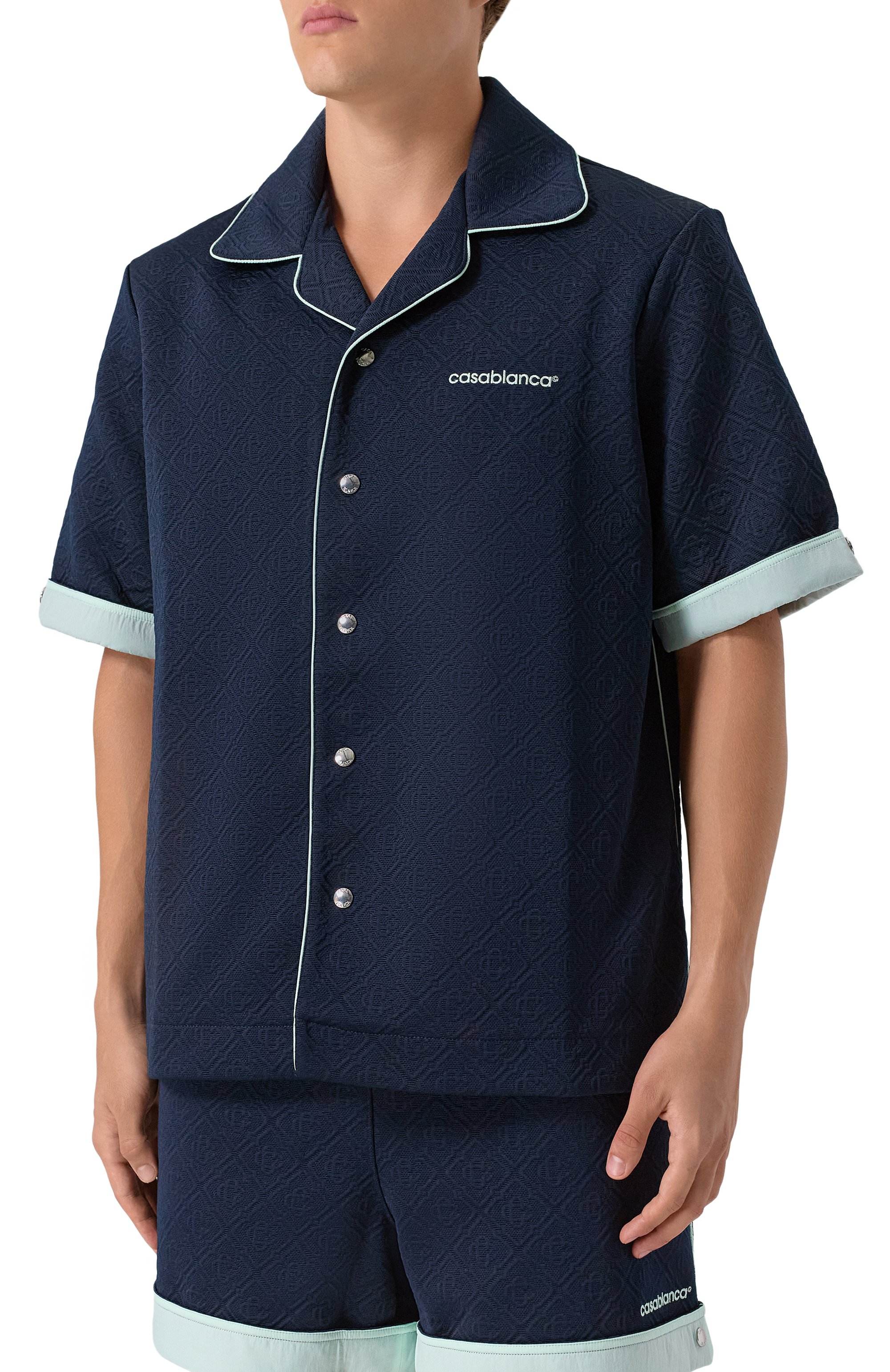 Рубашка CASABLANCA темно-синего цвета по цене 112000 руб., арт. MPF25-SH-190-01, фото 3 Рубашка CASABLANCA, арт. MPF25-SH-190-01, фото 3