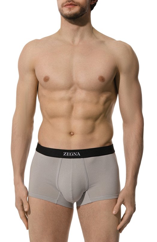 Хлопковые боксеры Zegna N3LC61680 Серый  N3LC61680 Фото 2