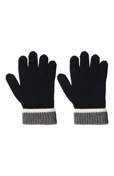 Шерстяные перчатки IL GUFO темно-синего цвета по цене 9855 руб., арт. A24GS049EM220, фото 2 Шерстяные перчатки IL GUFO, арт. A24GS049EM220, фото 2