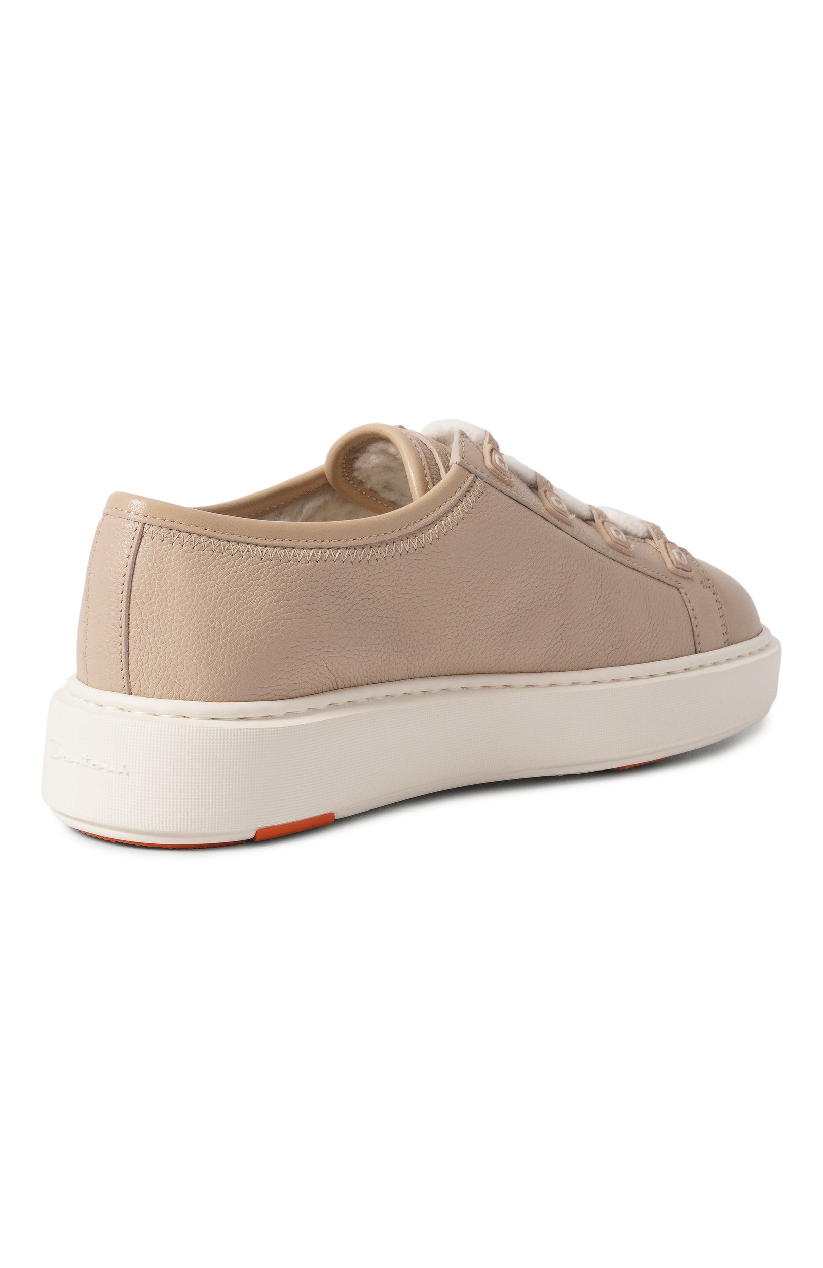 Кожаные кеды SANTONI бежевого цвета по цене 88700 руб., арт. WBCG61537BARPGA0, фото 5 Кожаные кеды SANTONI, арт. WBCG61537BARPGA0, фото 5