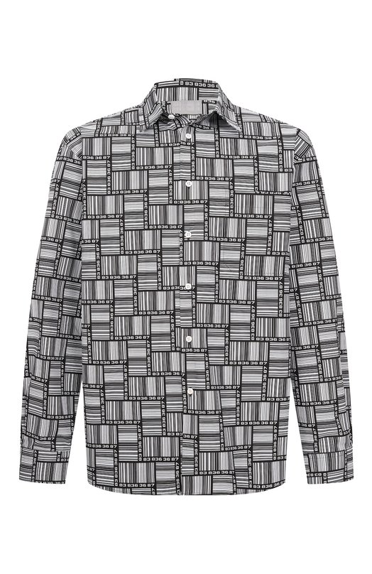 

Хлопковая рубашка VTMNTS, Чёрно-белый