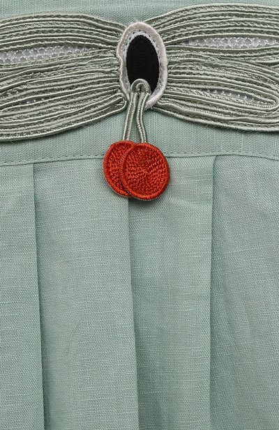 Комбинезон из льна и хлопка STELLA MCCARTNEY салатового цвета по цене 11900 руб., арт. 602714/SQKC9, фото 3 Комбинезон из льна и хлопка STELLA MCCARTNEY, арт. 602714/SQKC9, фото 3