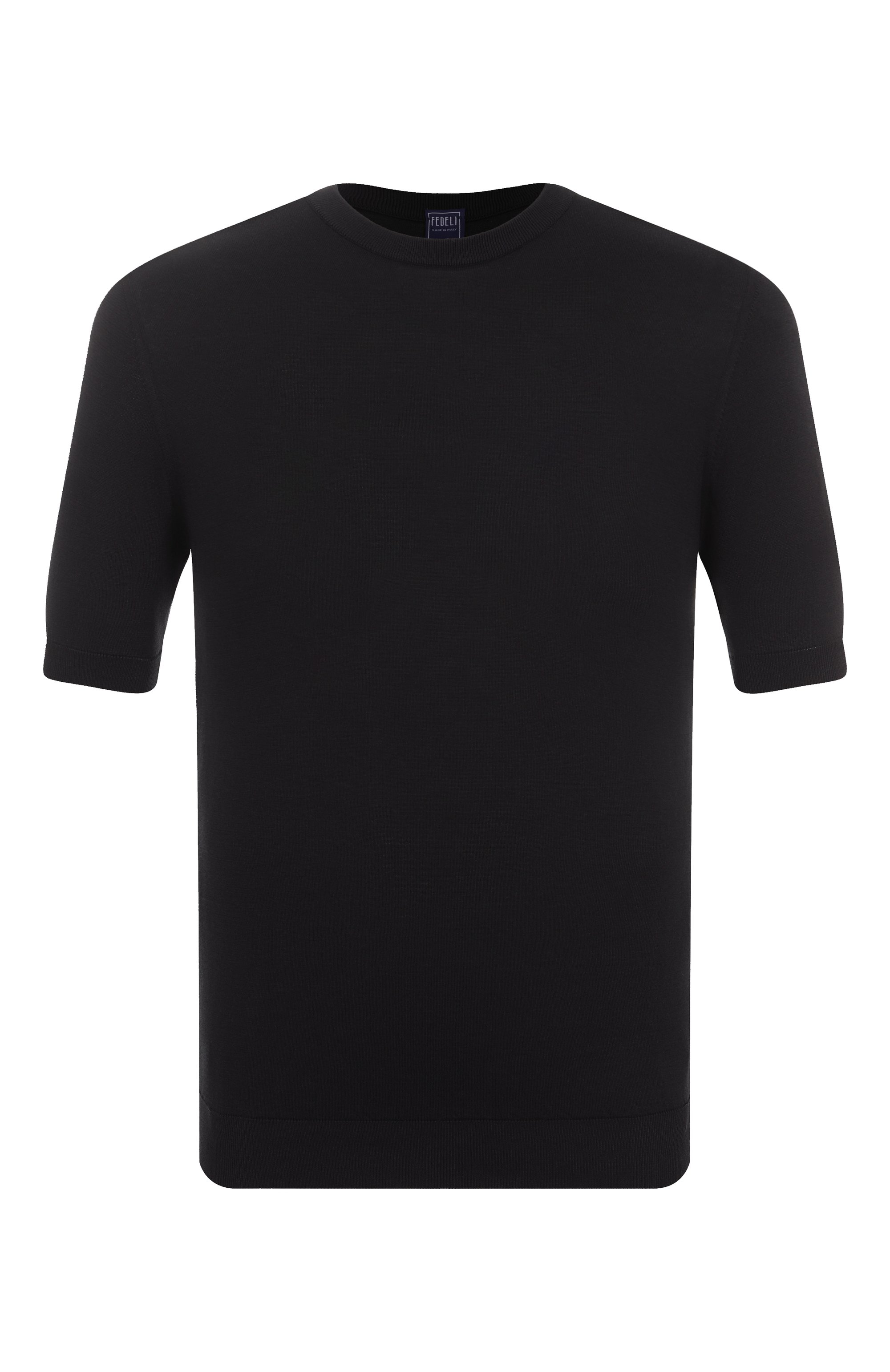 Хлопковый джемпер FEDELI черного цвета по цене 36900 руб., арт. 8UED8014, фото 1 Хлопковый джемпер FEDELI, арт. 8UED8014, фото 1