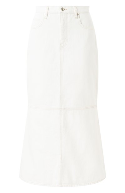 Джинсовая юбка FRAME DENIM белого цвета по цене 43950 руб., арт. WP25DSK003, фото 1 Джинсовая юбка FRAME DENIM, арт. WP25DSK003, фото 1