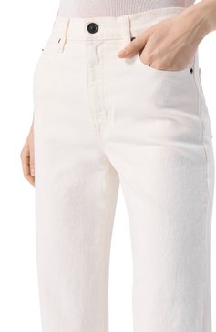 Женские джинсы grace crop SLVRLAKE белого цвета, арт. GRCJ701PWHTE | Фото 5 (Материал внешний: Хлопок, Деним; Длина (брюки, джинсы): Стандартные; Кросс-КТ: Деним; Детали: Бахрома; Силуэт Ж (брюки и джинсы): Расклешенные; Стили: Гранж)