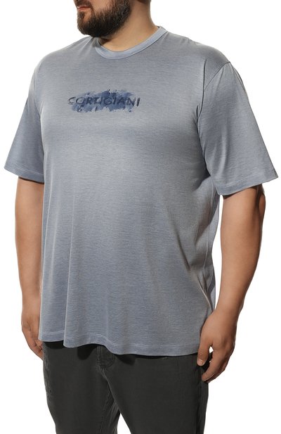 Футболка из хлопка и шелка CORTIGIANI, арт. 316643/0000/60-70, фото 3