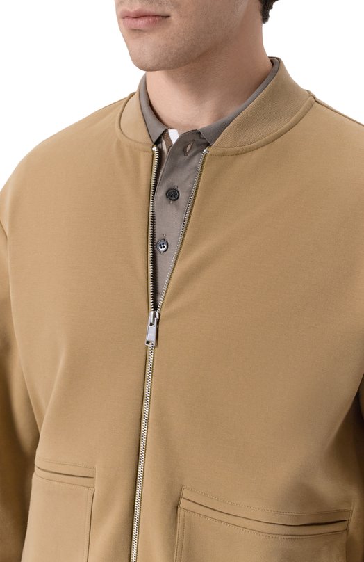 Хлопковая толстовка BOSS 50554232 Бежевый  50554232 Фото 5