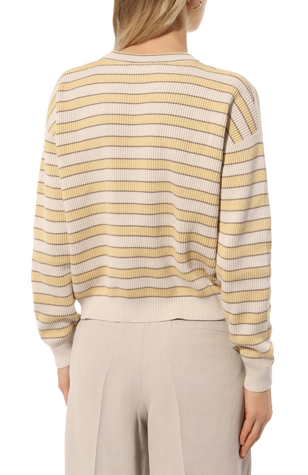 Хлопковый пуловер BRUNELLO CUCINELLI, арт. M1919B1331, фото 4