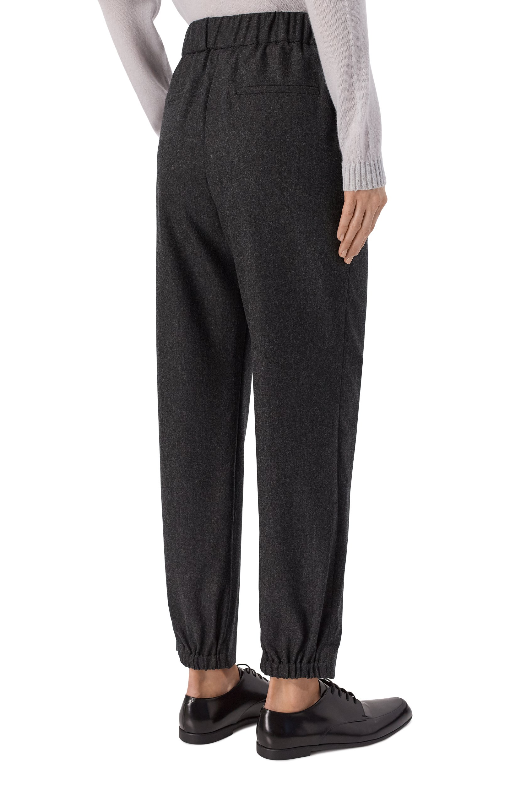 Брюки из шерсти и кашемира GIORGIO ARMANI темно-серого цвета по цене 127500 руб., арт. GW003476/TE10537, фото 4 Брюки из шерсти и кашемира GIORGIO ARMANI, арт. GW003476/TE10537, фото 4