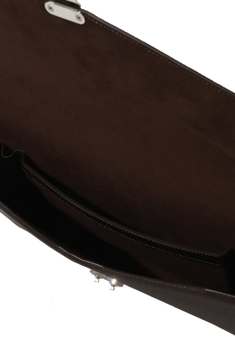 Мужской кожаный портфель force LERME темно-коричневого цвета, арт. Force | Фото 5 (Материал: Натуральная кожа; Материал сплава: Проставлено; Драгоценные камни: Проставлено; Размер: large)