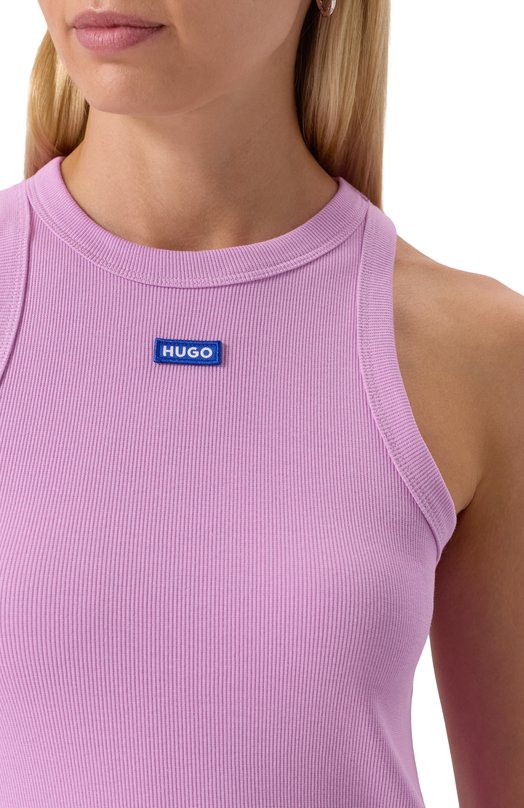 Хлопковая майка HUGO Blue 50508857 Розовый  50508857 Фото 5