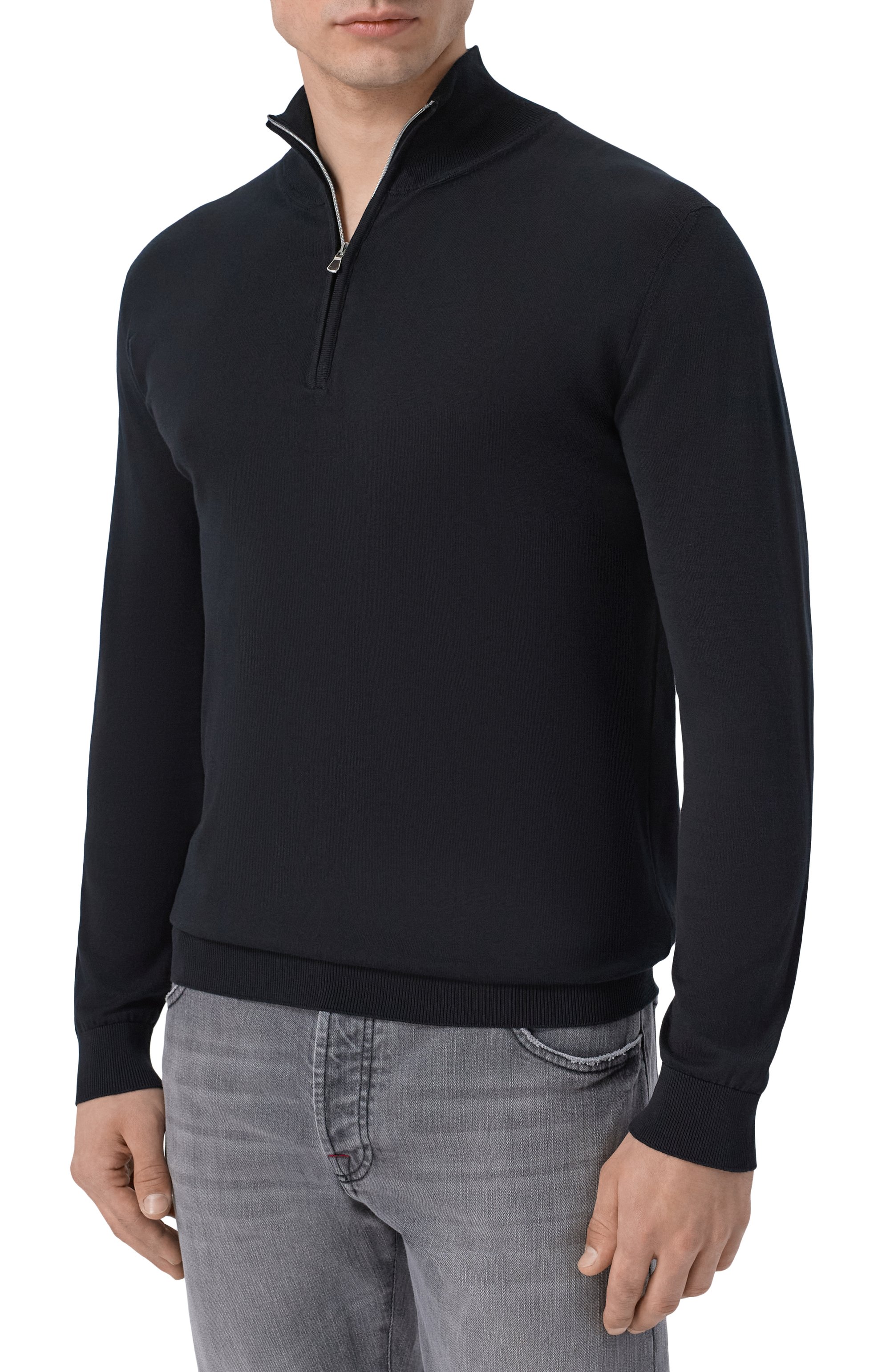 Хлопковый джемпер ANDREA CAMPAGNA черного цвета по цене 41600 руб., арт. M5426-8062, фото 3 Хлопковый джемпер ANDREA CAMPAGNA, арт. M5426-8062, фото 3