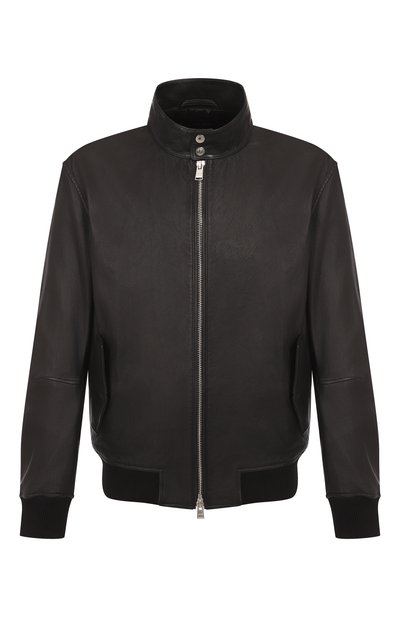 Мужской кожаный бомбер BOSS, арт. 50543899