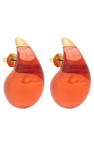 Серьги BOTTEGA VENETA темно-оранжевого цвета по цене 108000 руб., арт. 786247/VB0H3 6109, фото 3 Серьги BOTTEGA VENETA, арт. 786247/VB0H3 6109, фото 3