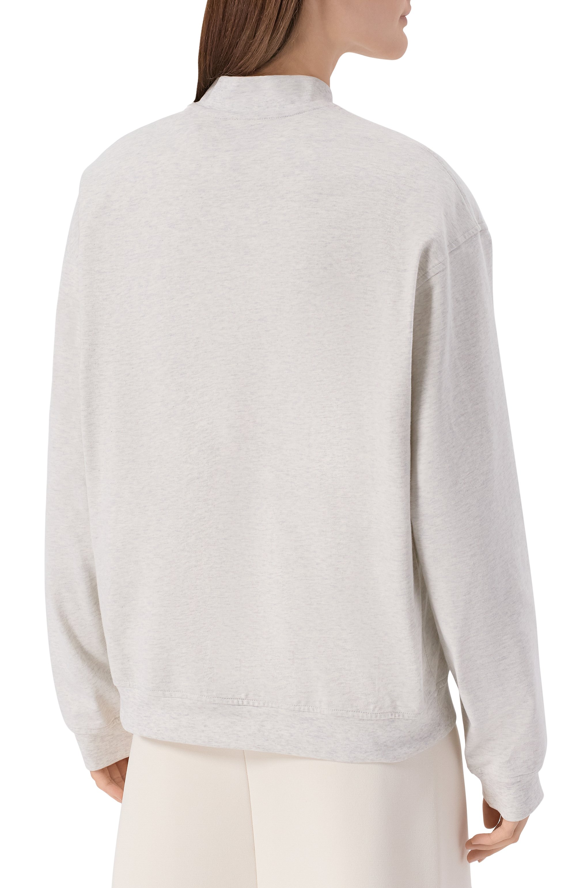 Хлопковый свитшот 12 STOREEZ серого цвета по цене 15000 руб., арт. 136650, фото 4 Хлопковый свитшот 12 STOREEZ, арт. 136650, фото 4