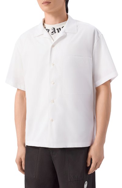 Хлопковая рубашка PALM ANGELS, арт. PMGG00AS26FAB001, фото 3