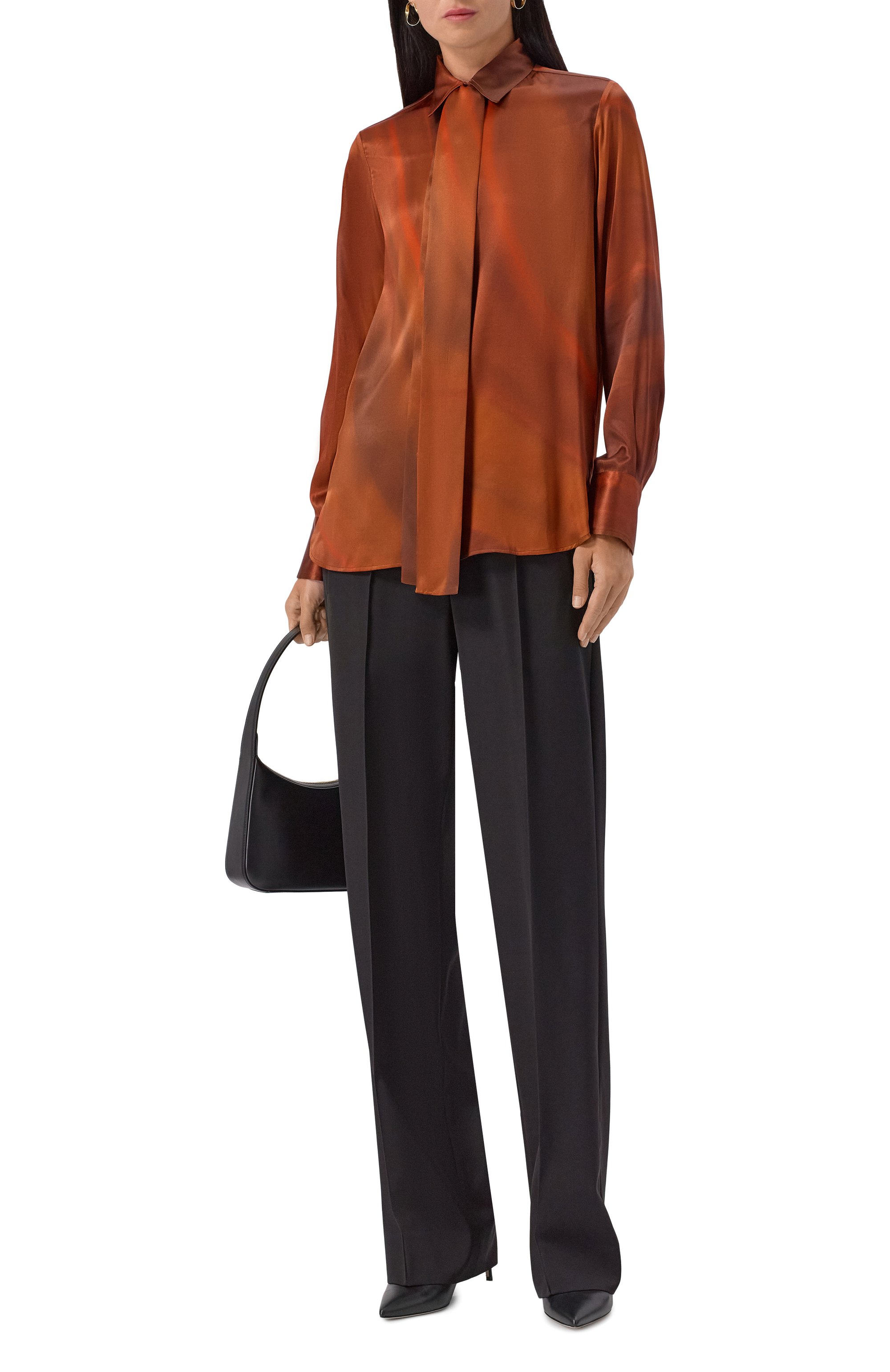 Атласная блузка KITON, арт. D48407, фото 2