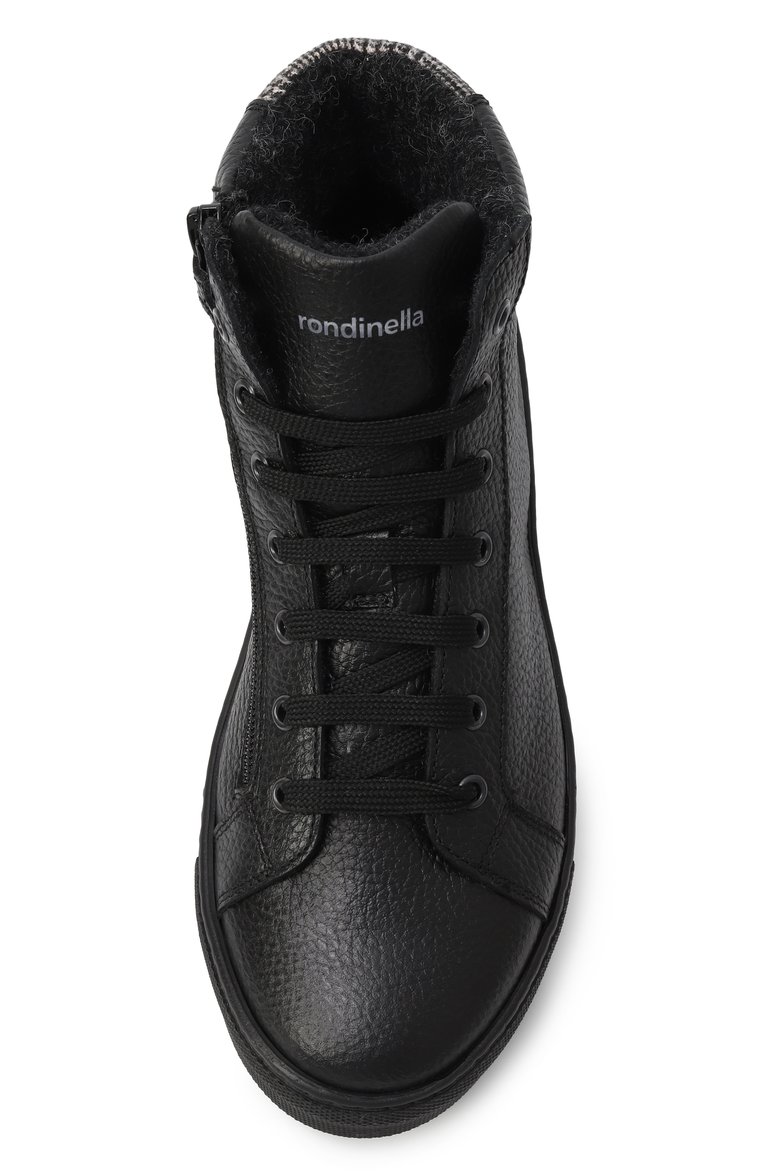 Высокие кеды из кожи RONDINELLA, арт. 115781AI/G0MMA/37-40, фото 1