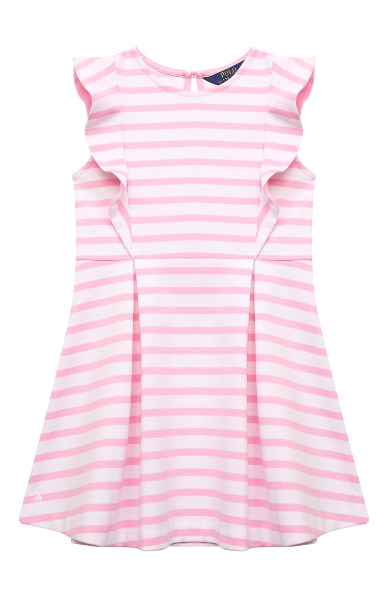 Детское платье POLO RALPH LAUREN розового цвета, арт. 312859886 | Фото 1 (Рукава: Короткие; Материал внешний: Синтетический материал; Региональные ограничения белый список (Axapta Mercury): RU, Не проставлено; Материал сплава: Проставлено; Драгоценные камни: Проставлено; Случай: Повседневный; Ростовка одежда: 5 лет | 110 см, 6 лет | 116 см)