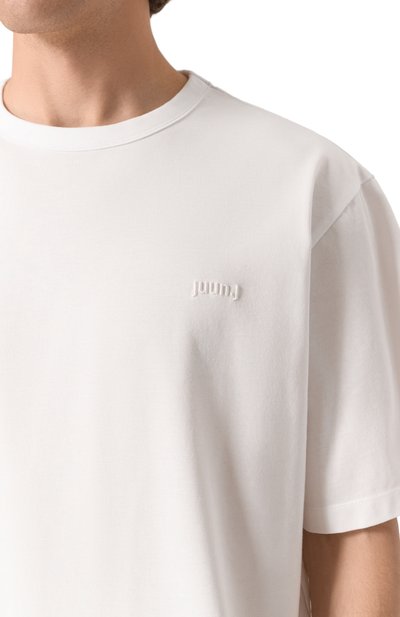 Хлопковая футболка JUUN.J белого цвета по цене 36200 руб., арт. JC5442P501, фото 5 Хлопковая футболка JUUN.J, арт. JC5442P501, фото 5