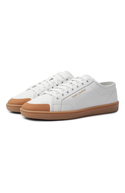 Кожаные кеды Gym Saint Laurent 839921/00N00 Белый 839921/00N00
