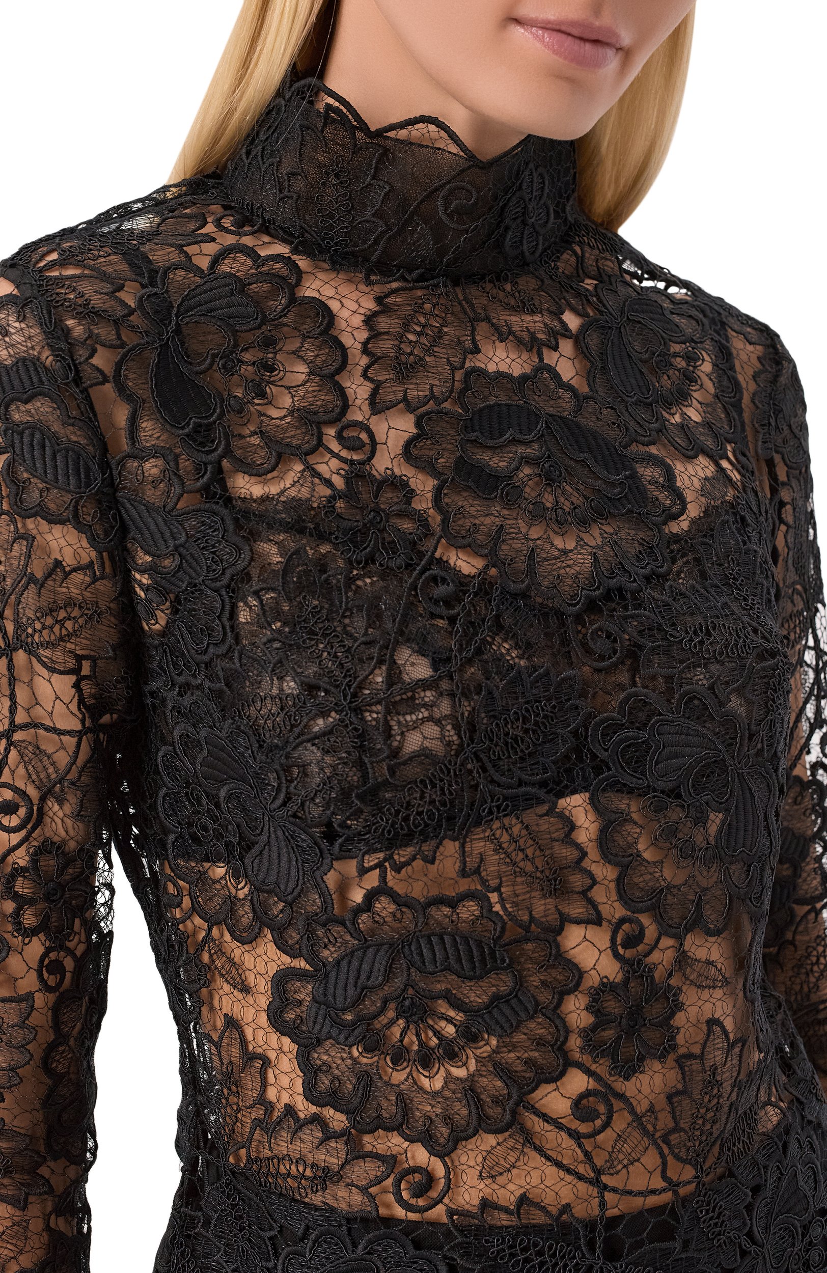 Топ ELIE SAAB черного цвета по цене 208000 руб., арт. T0435NF26/LA011, фото 5 Топ ELIE SAAB, арт. T0435NF26/LA011, фото 5