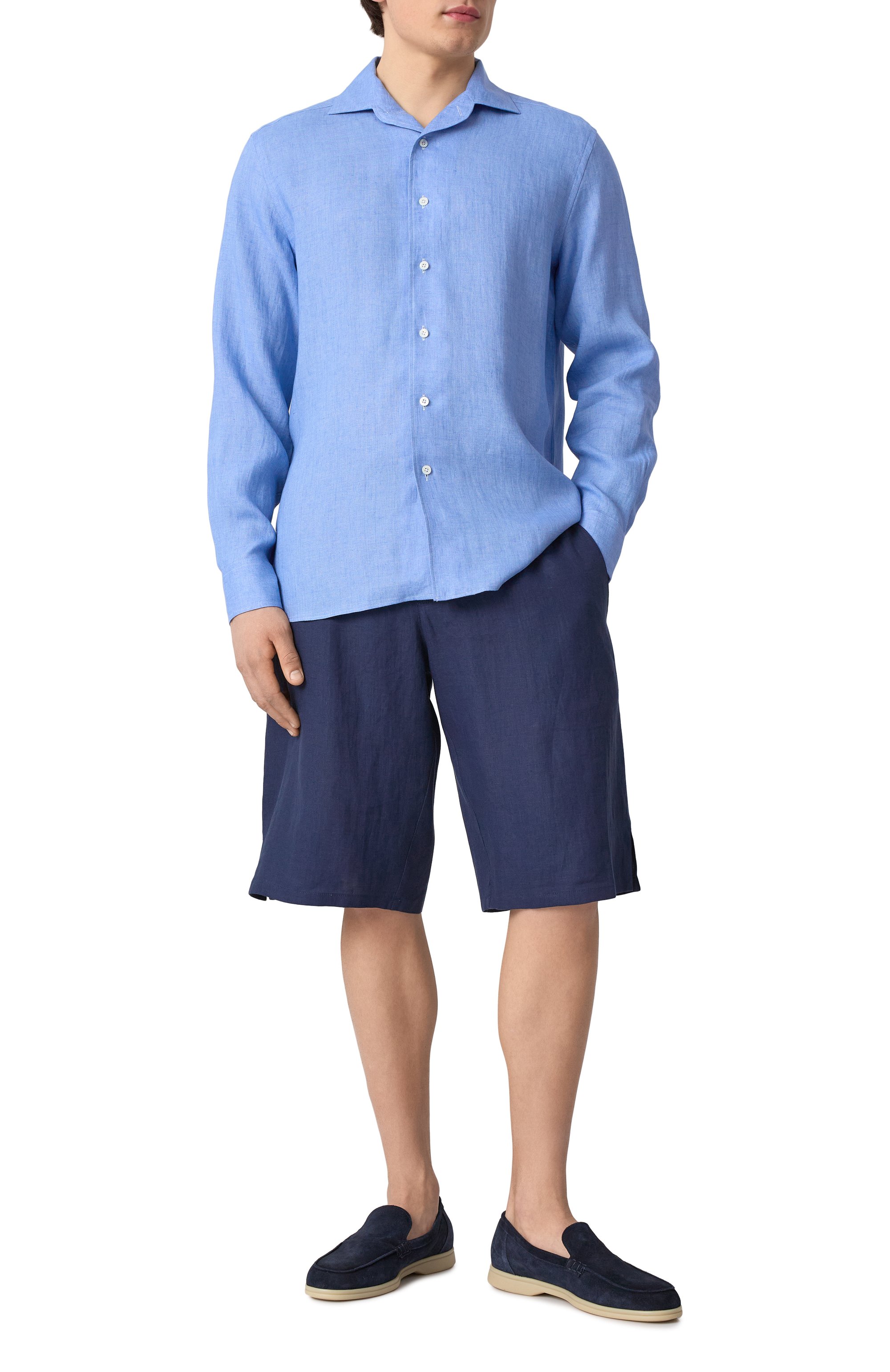 Льняная рубашка CORNELIANI, арт. 25P213-2511334, фото 2