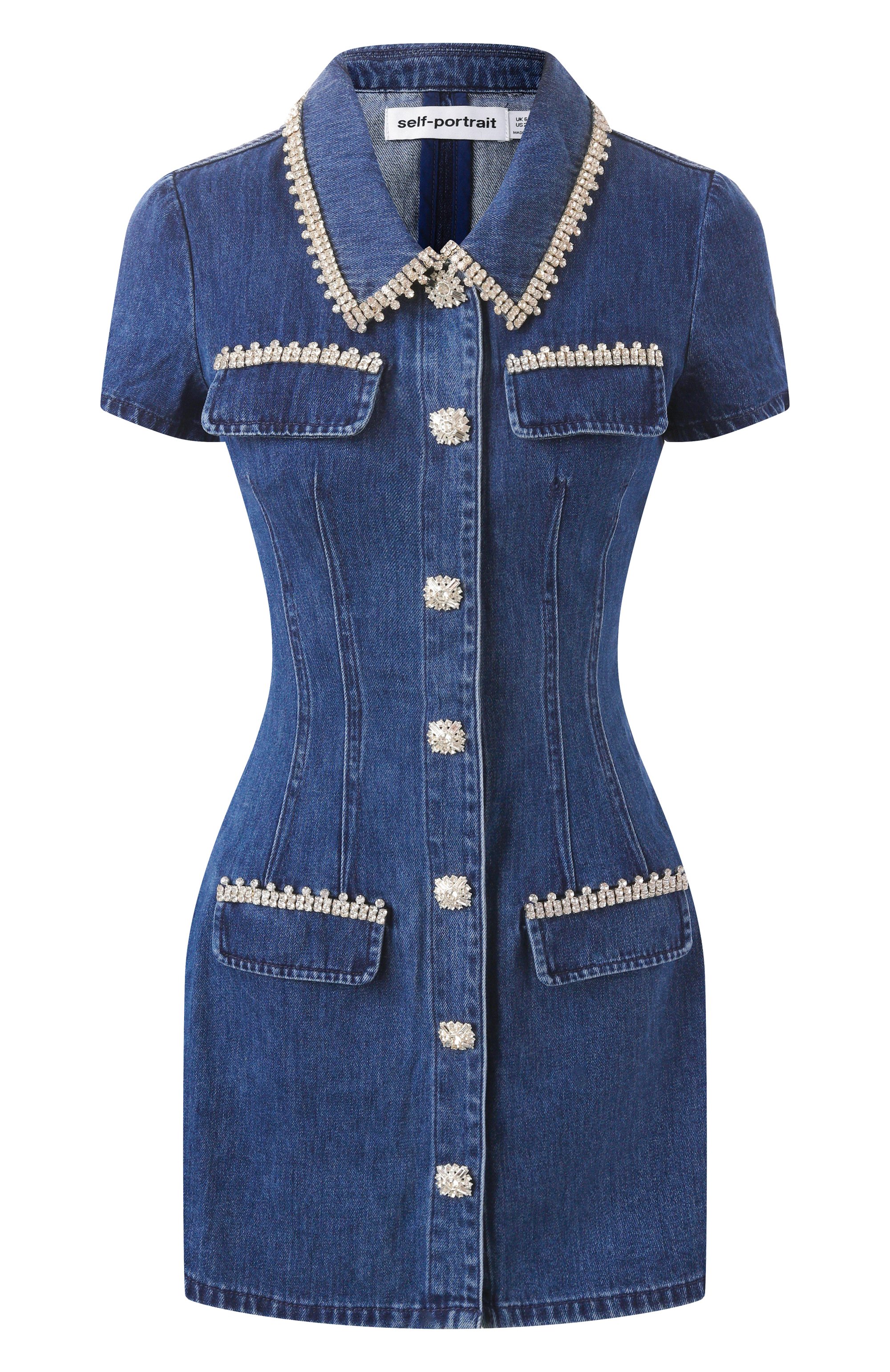 Джинсовое платье SELF-PORTRAIT, арт. SS24921SBL, фото 1