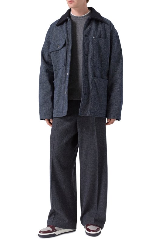 Шерстяные брюки Jil Sander J47KA0283-J40182 Серый  J47KA0283-J40182 Фото 2