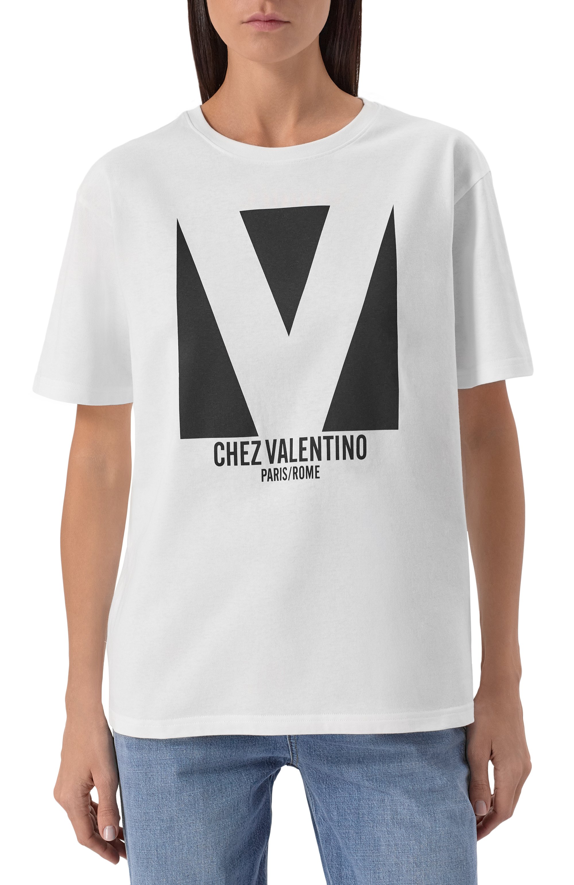 Хлопковая футболка VALENTINO, арт. 6B3MG24H95W, фото 3