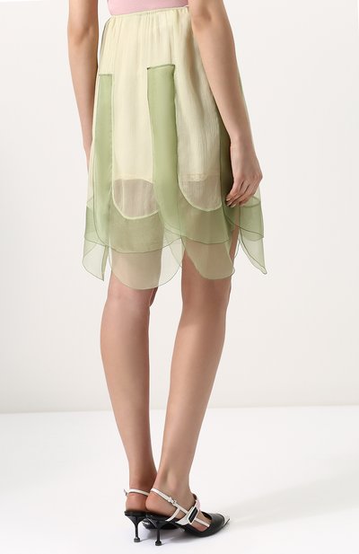 Полупрозрачная мини-юбка с фестонами PRADA, арт. P133N-1QC1-F0JK6, фото 4