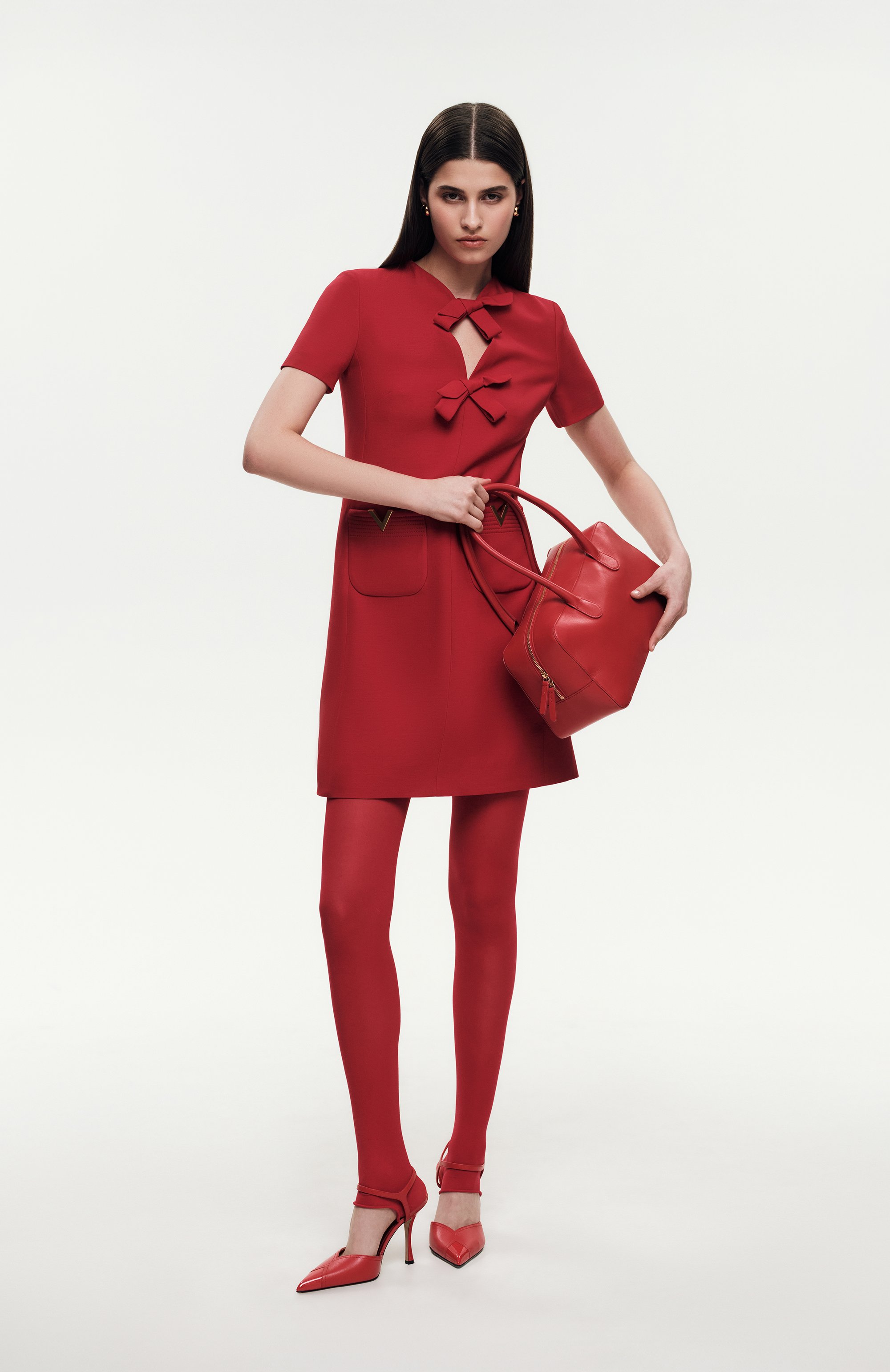 Платье из шерсти и шелка VALENTINO, арт. 6B3VAEV11CF, фото 7