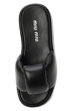 Кожаные шлепанцы MIU MIU, арт. 5XX550-038-F0002, фото 4