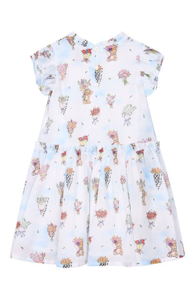 Хлопковое платье MOSCHINO голубого цвета по цене 29950 руб., арт. HDV0HH/L1B14, фото 2 Хлопковое платье MOSCHINO, арт. HDV0HH/L1B14, фото 2