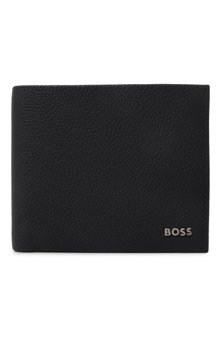 Мужской кожаное портмоне BOSS темно-синего цвета, арт. 50499271 | Фото 1 (Нос: Не проставлено; Материал: Натуральная кожа; Материал сплава: Проставлено)