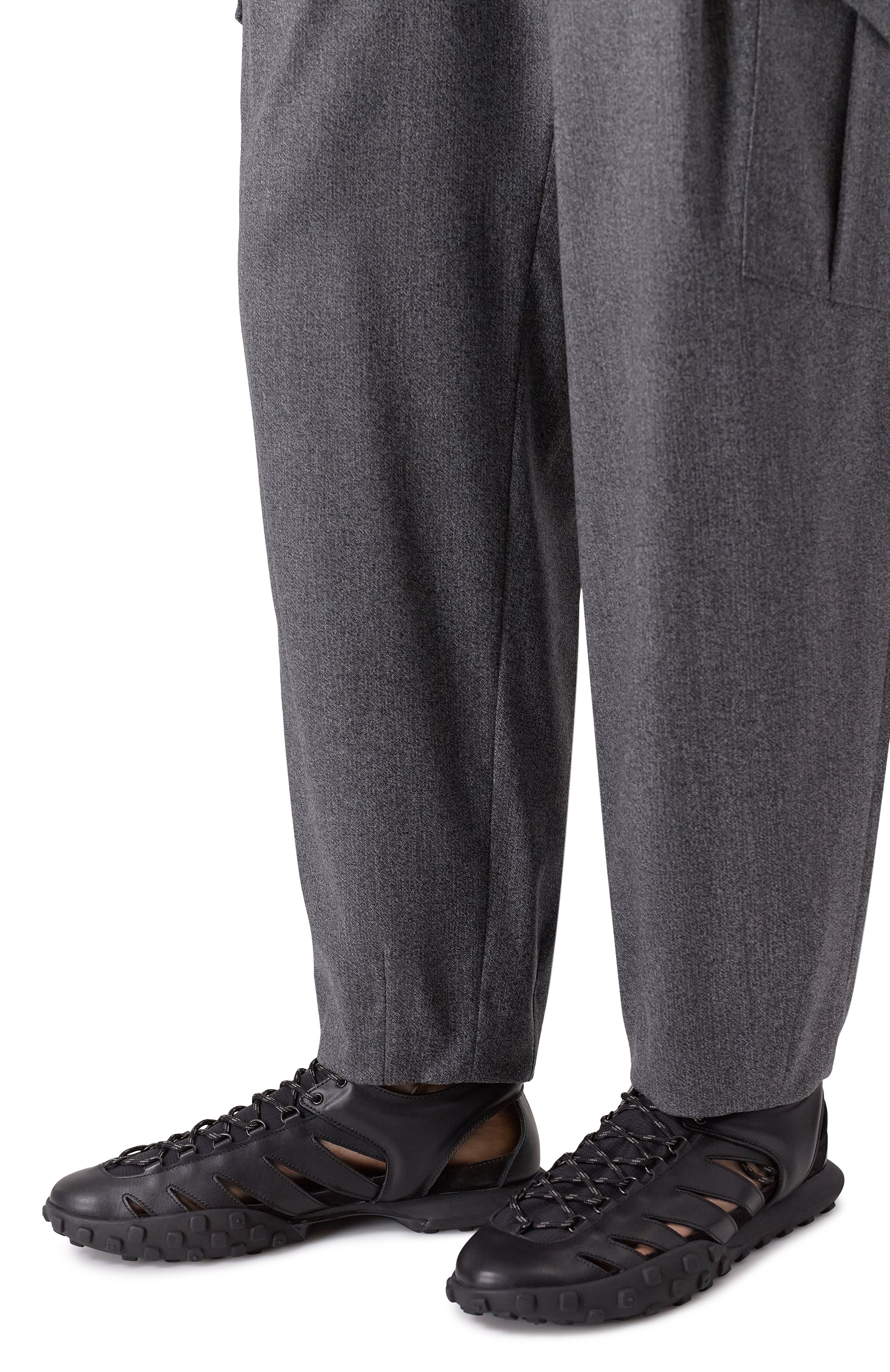 Кожаные кроссовки moon JIL SANDER черного цвета по цене 117500 руб., арт. J33WS0048/P7580, фото 3 Кожаные кроссовки moon JIL SANDER, арт. J33WS0048/P7580, фото 3