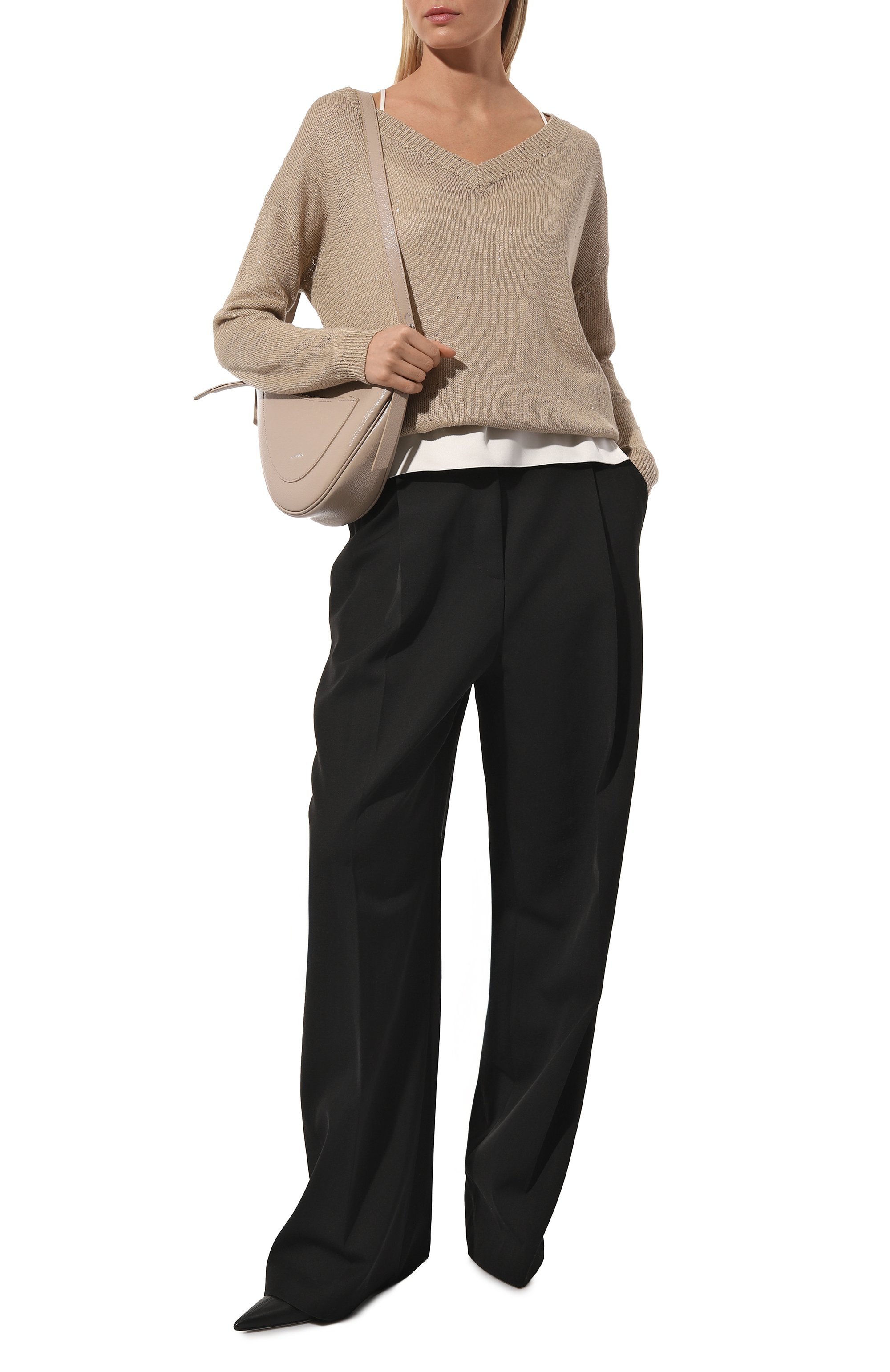 Пуловер изо льна и шелка BRUNELLO CUCINELLI, арт. M1000B1033, фото 2