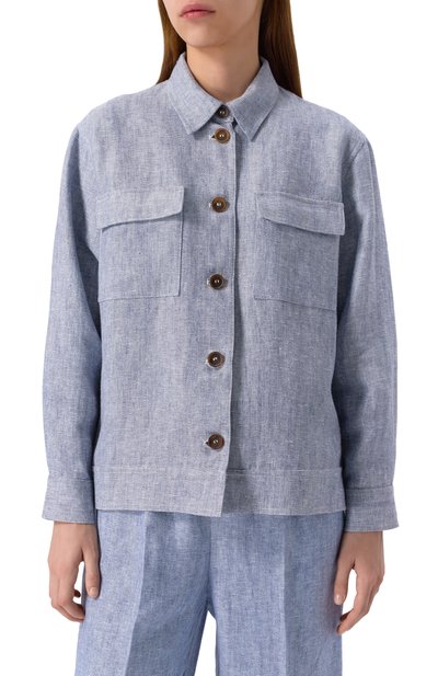 Рубашка изо льна и вискозы LORENA ANTONIAZZI, арт. P2542CP04A/4793, фото 3