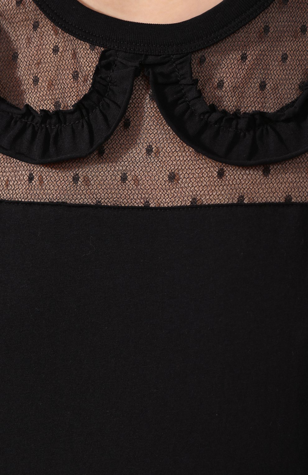 Хлопковая футболка REDVALENTINO черного цвета по цене 26650 руб., арт. TR0MG05Q/52M, фото 5 Хлопковая футболка REDVALENTINO, арт. TR0MG05Q/52M, фото 5