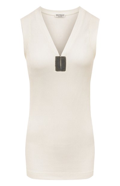 Женская хлопковая майка BRUNELLO CUCINELLI, арт. MH990BJ612