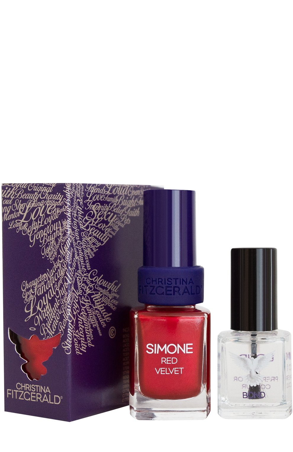 Лак для ногтей \красный бархат\" simone red velvet + bond (12+9ml)" CHRISTINA FITZGERALD, арт. 9333381004482, фото 1
