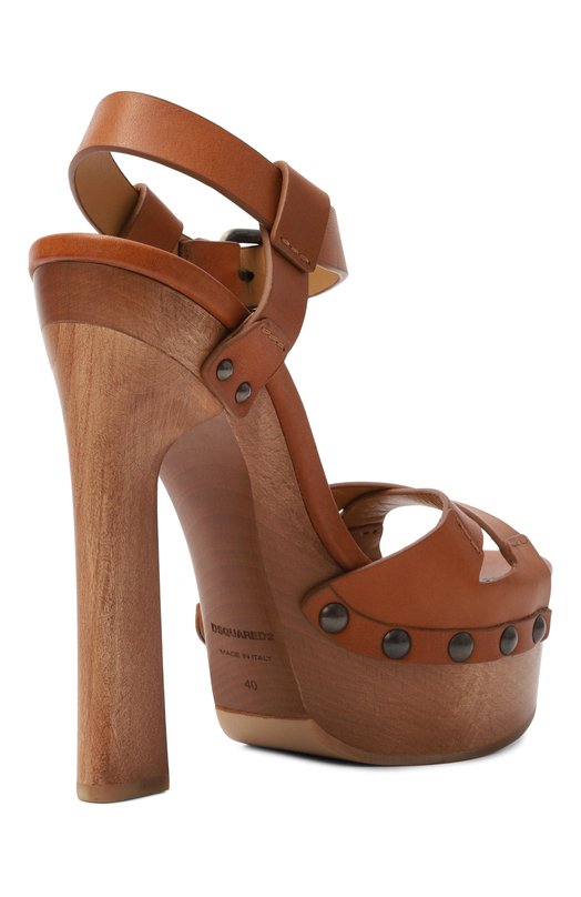 Кожаные босоножки Dsquared2 HSW0289/01500001 Коричневый  HSW0289/01500001 Фото 5